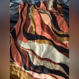 Nasty Gal abstract cowl front mini slip dress size 10 NWT
